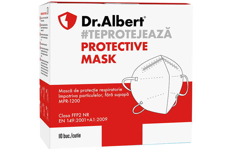 Mască de protecţie respiratorie împotriva particulelor, fără supapă MPR-1200