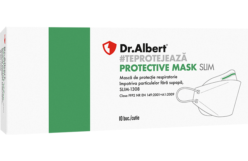 Mască de protecție respiratorie împotriva particulelor fără supapă, SLIM-1308