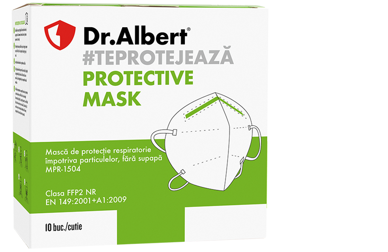 Mască de protecție respiratorie împotriva particulelor, fără supapă MPR-1504